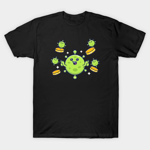 Cute virus with money 7 T-Shirt by Catalyst Labs